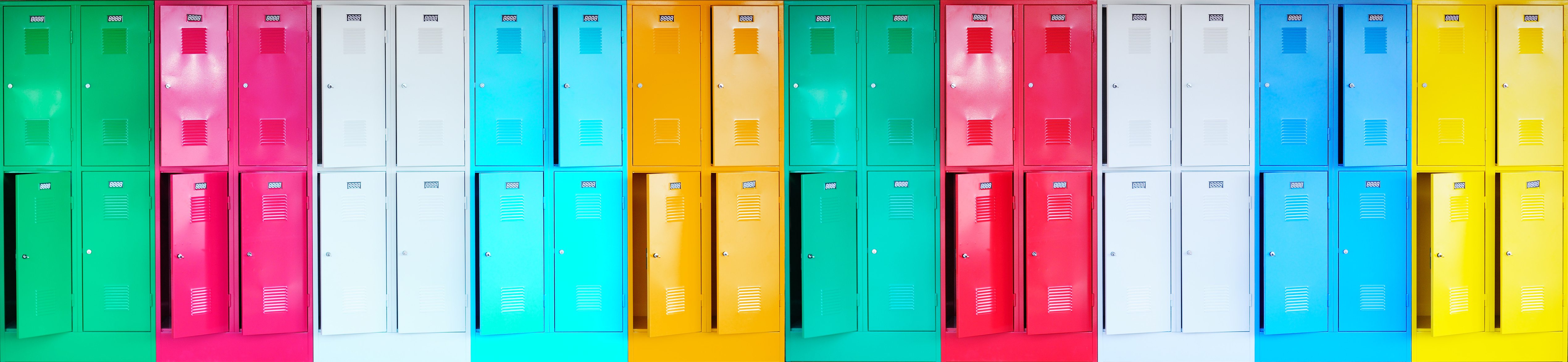 Colorful lockers